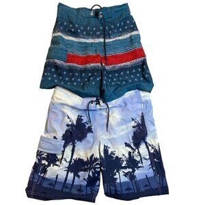 George Men's Athletic Shorts - Blue and Red